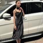 Сукня в білизняному стилі чорна ARTMON