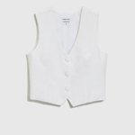 Classic white jacket with added linen