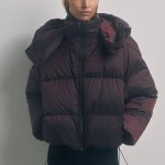 Voluminous short winter jacket