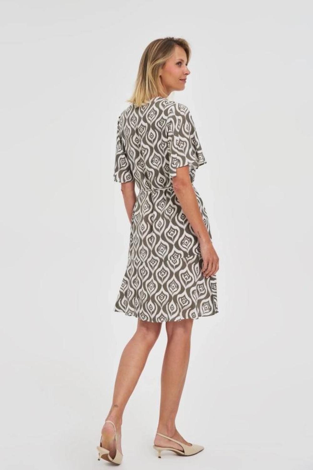 Mini olive summer dress
