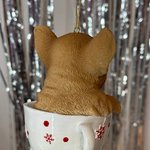 Christmas pendant / Dog in a cup