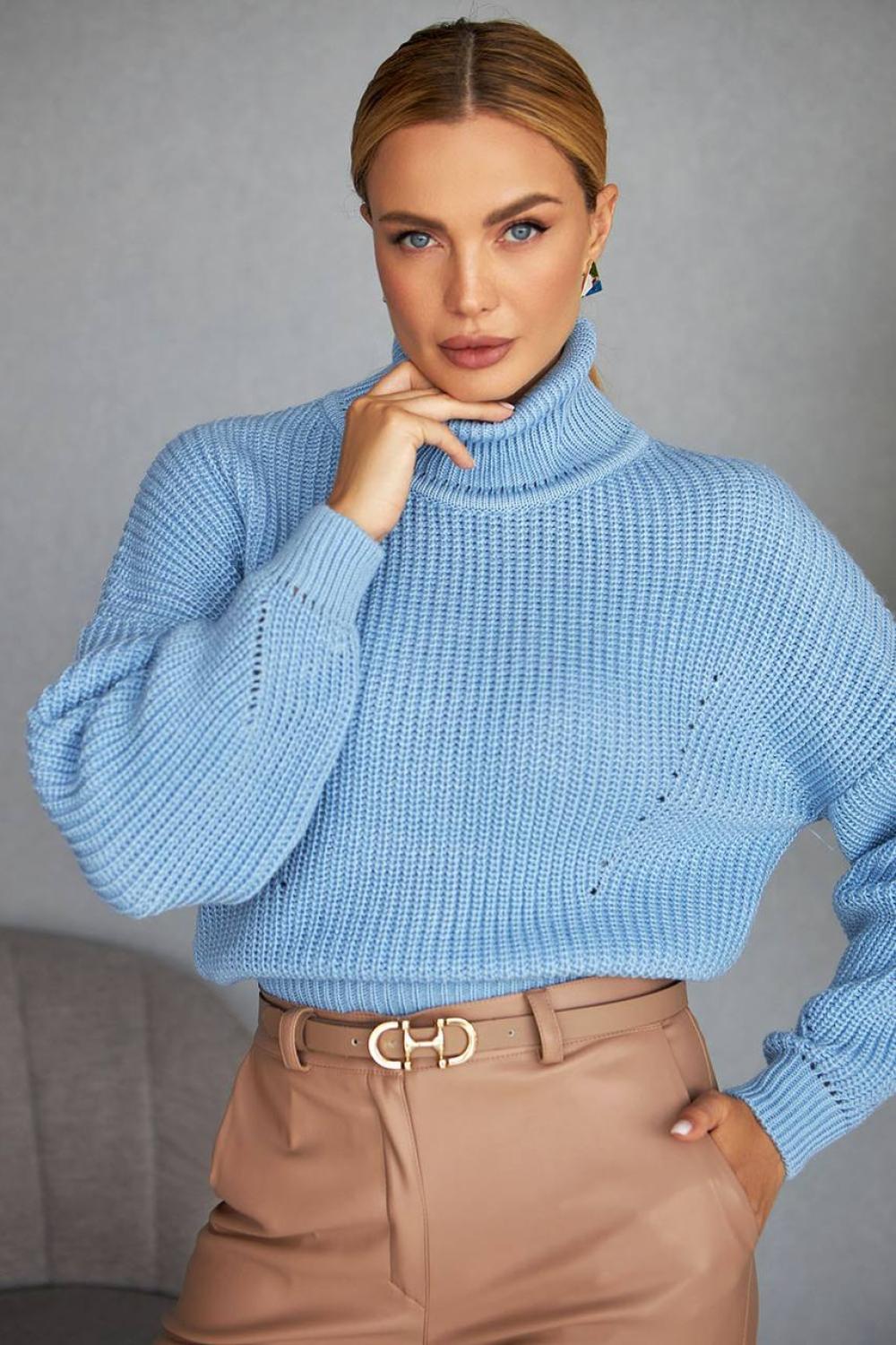 Blue wool sweater