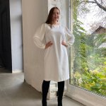 Milk knitted Petro Soroka dress