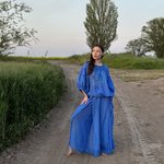 Штани-палаццо сині легкі  MAXA