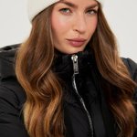 Women's black quilted jacket