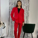 Women's trouser suit classic red. France.