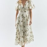 Vanilla dress in olive print