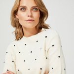 Sweater white with dots Moodo Z-SW-3327