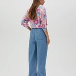 Blue cotton pants