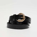 Black eco-leather belt