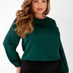 Emerald silk blouse