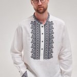 Вишиванка чоловіча біла Терен