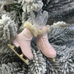 New Year's pendant/ Pink skates