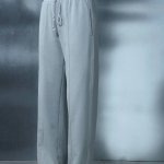 Sports straight pants gray-mint Seton STIMMA