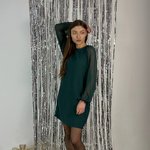 Cукня смарагдова коктейльна довжиною міні. Франція