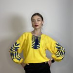 Yellow-blue embroidered Fern MEREZHKA