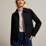 Women's jacket is black