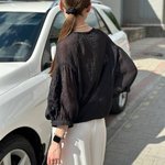 Embroidered jacket in black color 05445 MAXA