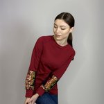 Burgundy sweatshirt with sequins Bliss Room