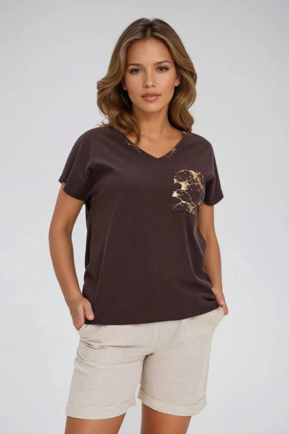 Brown T-shirt L-TS-4720