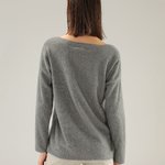 Jumper women's gray printed 199-22351B UNISONO