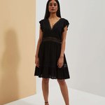 Black dress with lace L-SU-4045 Moodo