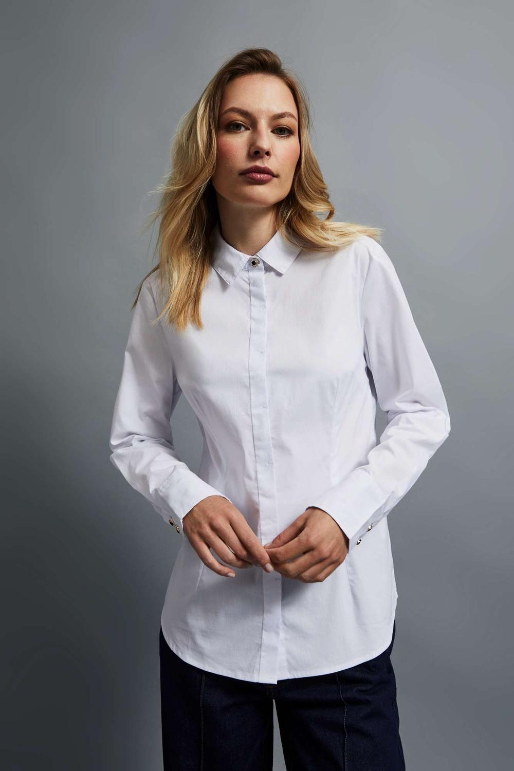 Women's basic white shirt Z-KO-4212 MOODO