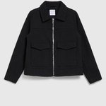 Women's jacket is black