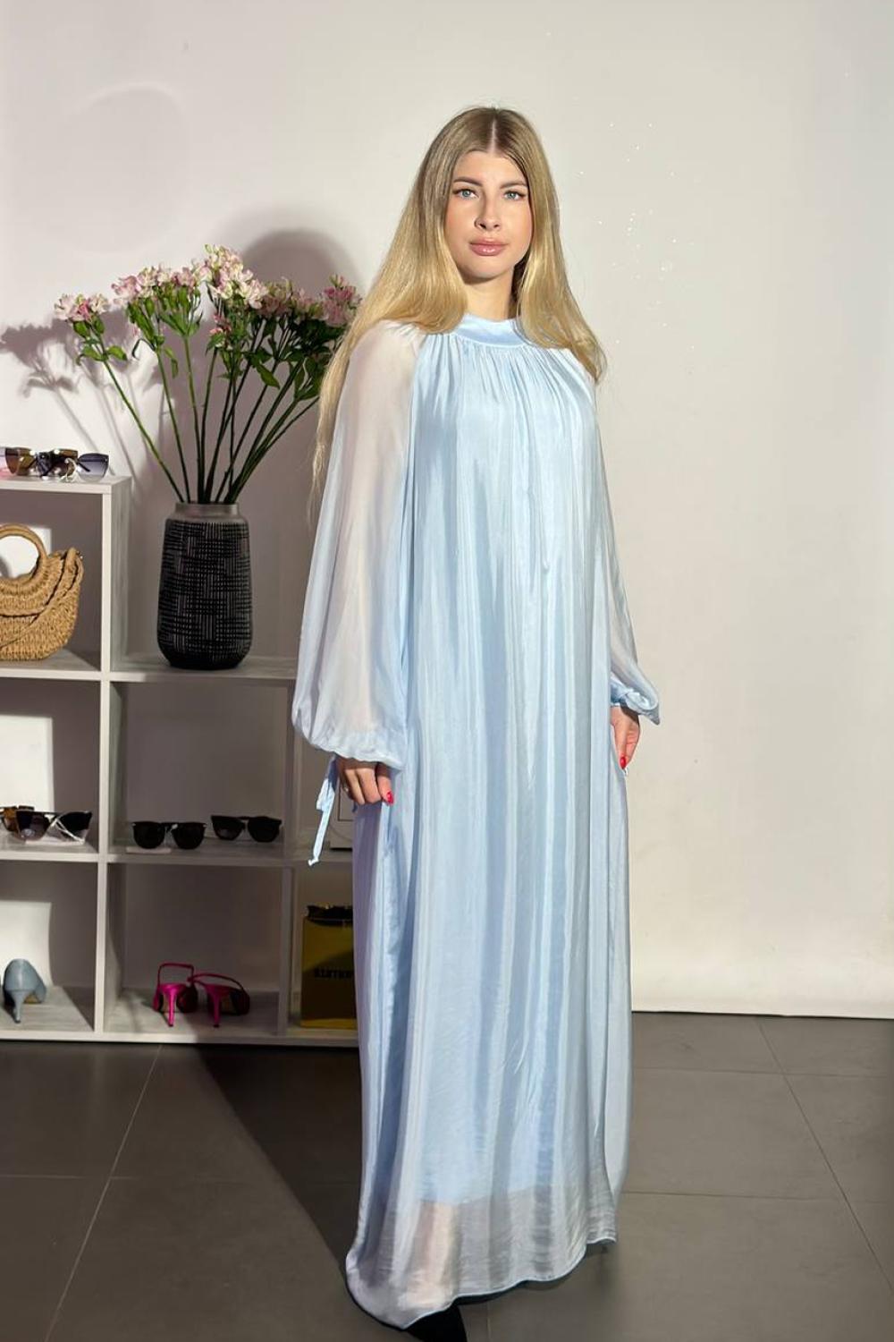 Blue summer maxi dress