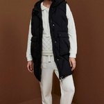 Black jacket with removable sleeves Moodo Z-KU-3914