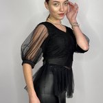 Блуза з баскою NocheMio