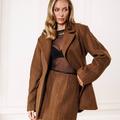 Suit with jacket and wool skirt 562_choco