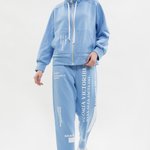 Suit blue with print 07112 MAXA