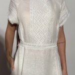 Embroidered dress white on white