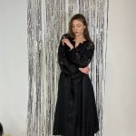 Cукня вишиванка жіноча лляна Рішельє чорна EMBROIDERED GEM