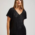 Knitted black T-shirt