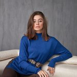 Jumper with slits blue 2442 BELLISE