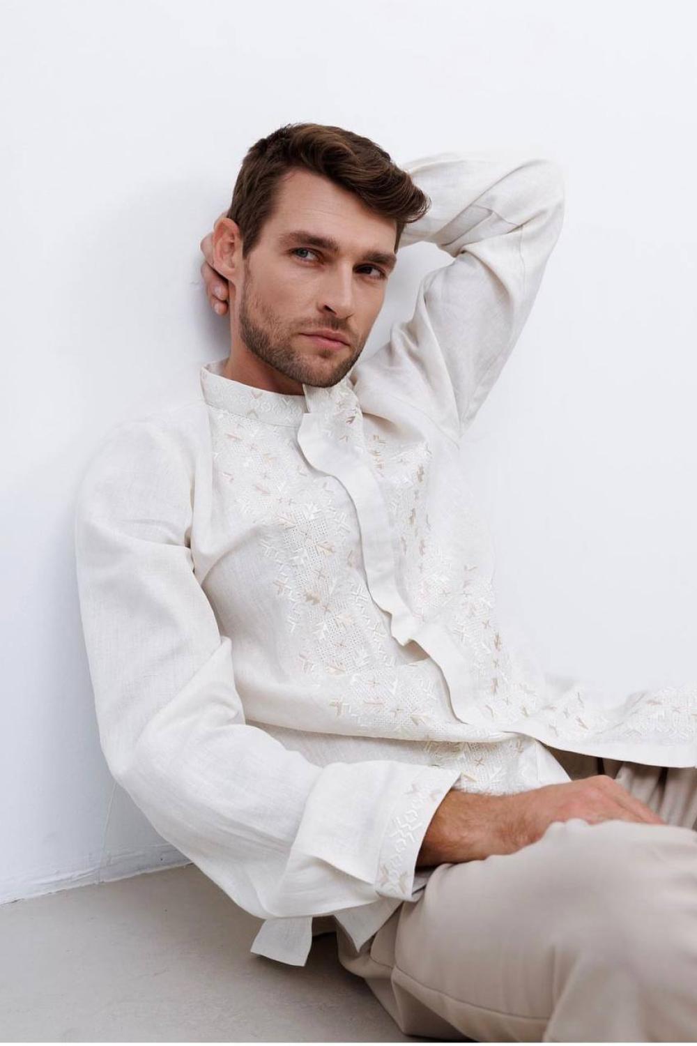 Men's embroidered jacket of the author's work.