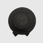 Black wicker hat