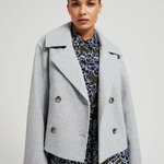 Grey cropped coat