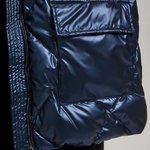 Куртка жіноча тепла синя з металізованої стьобаної тканини Z-KU-4218 MOODO