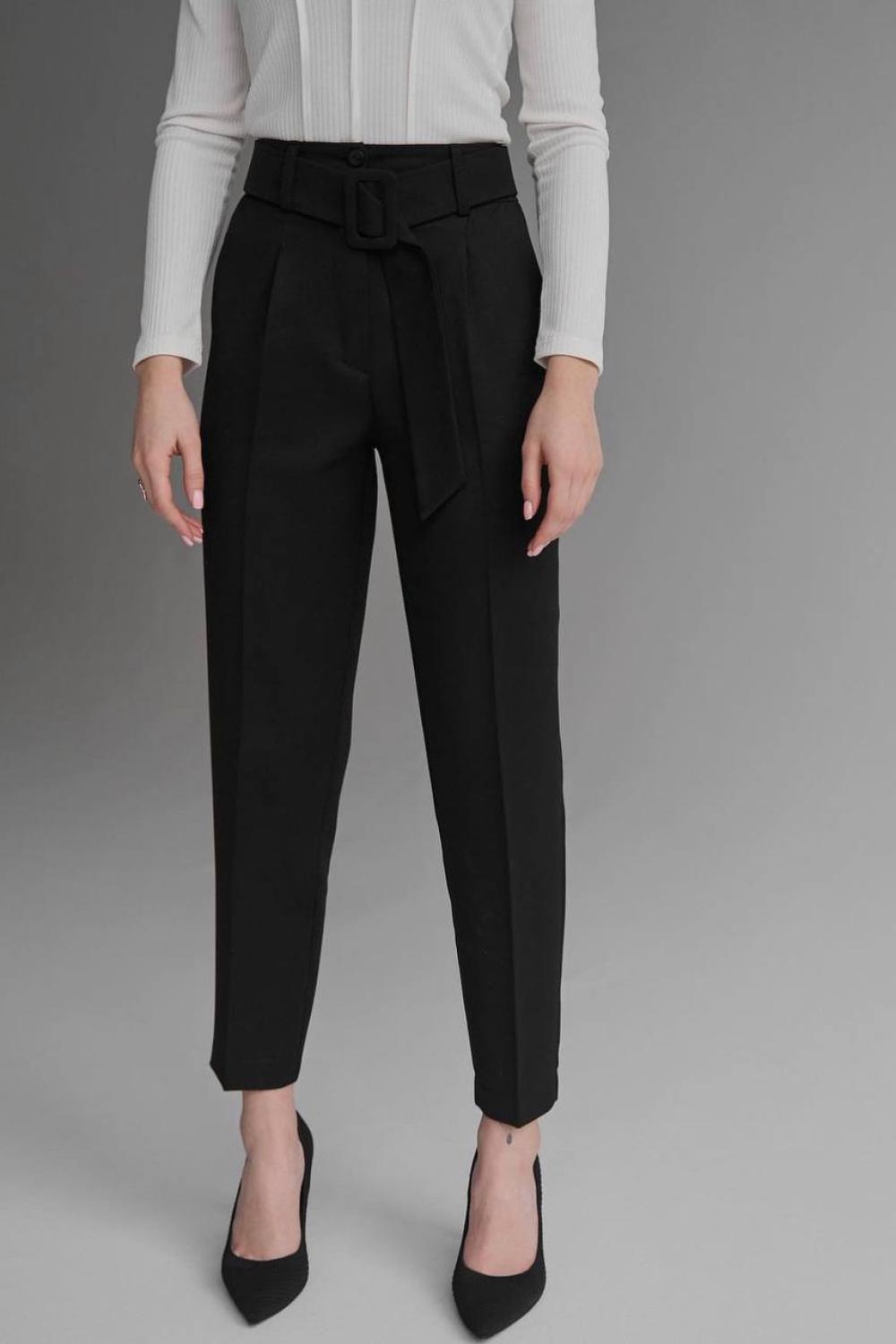 Classic black high-waisted pants