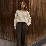 Brown plaid pants