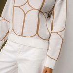 Women's milk jumper with pattern 2510 BELLISE