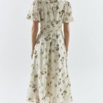 Vanilla dress in olive print