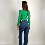 Women's straight blue jeans 2478