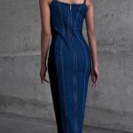 Denim midi dress