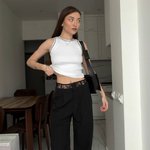 White T-shirt with black trim 78182_white