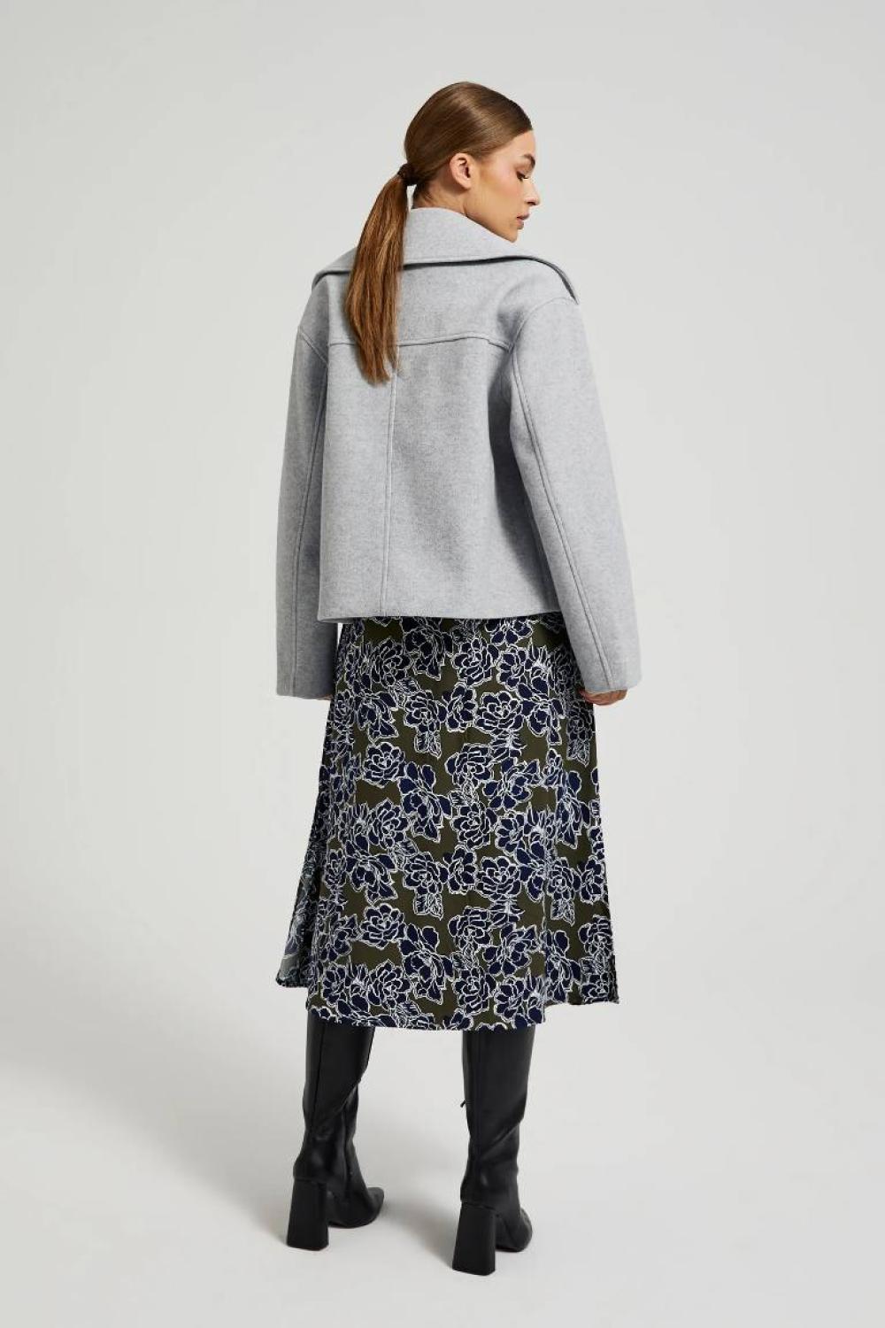Grey cropped coat