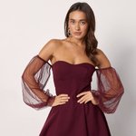 Marsala mini dress 1453.2
